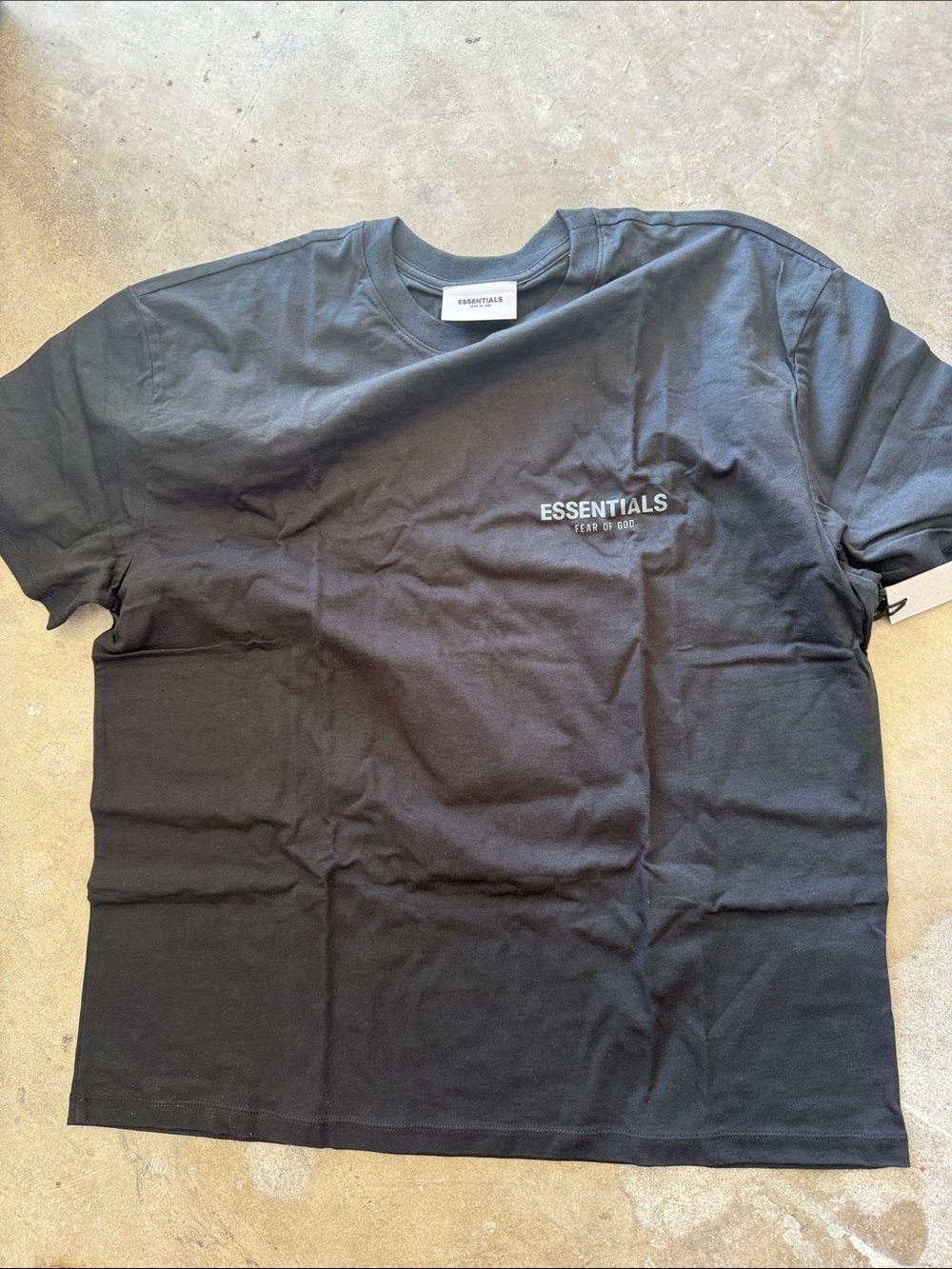 Essentials Black Short Sleeve Logo Tee